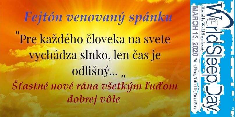 Svetový deň spánku 20.3.2020