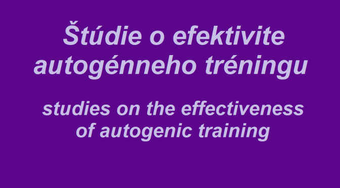Štúdie o účinkoch a benefitoch autogénneho tréningu